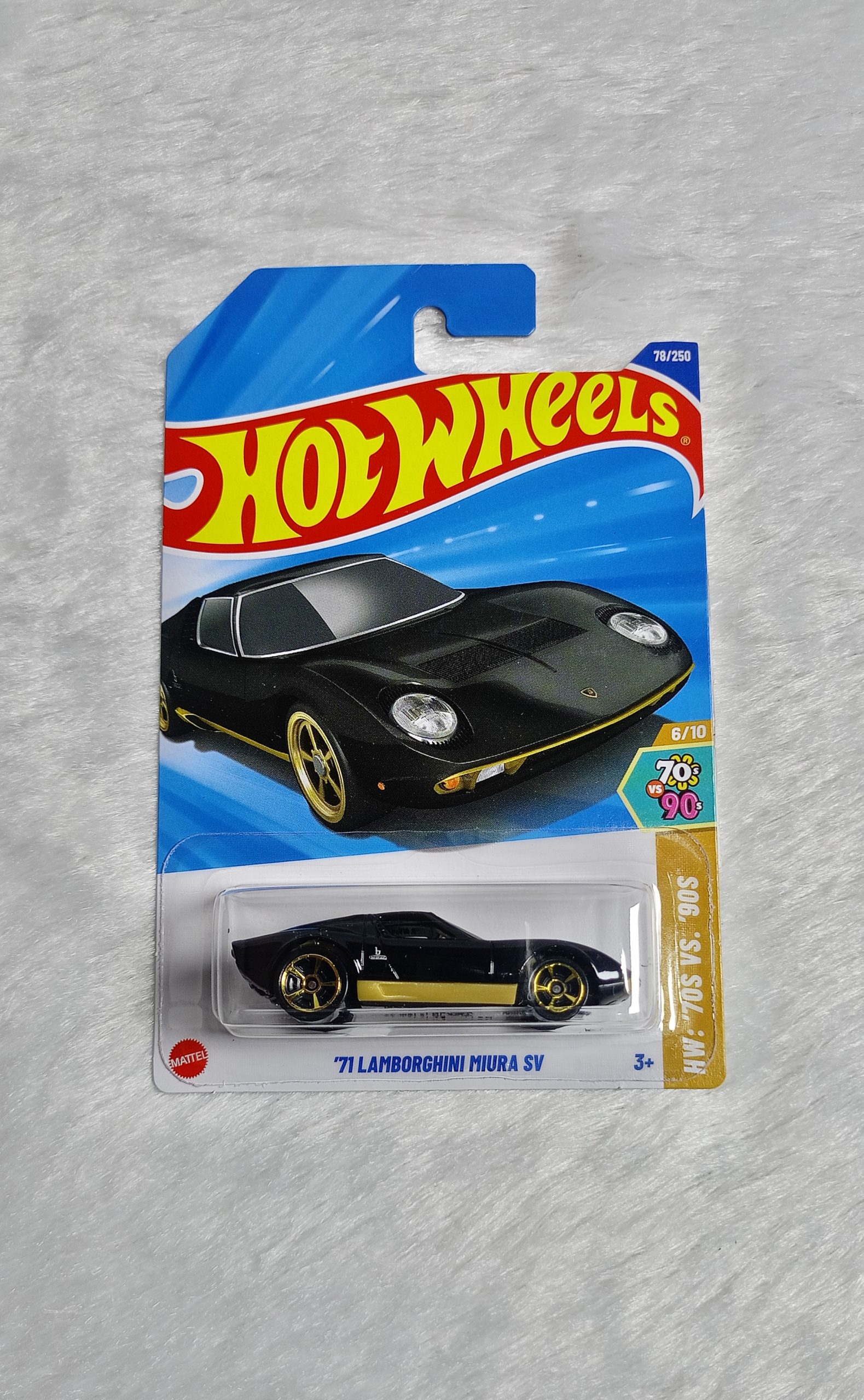 Hotwheels: 71 Lamborghini Miura SV (Black/Gold)